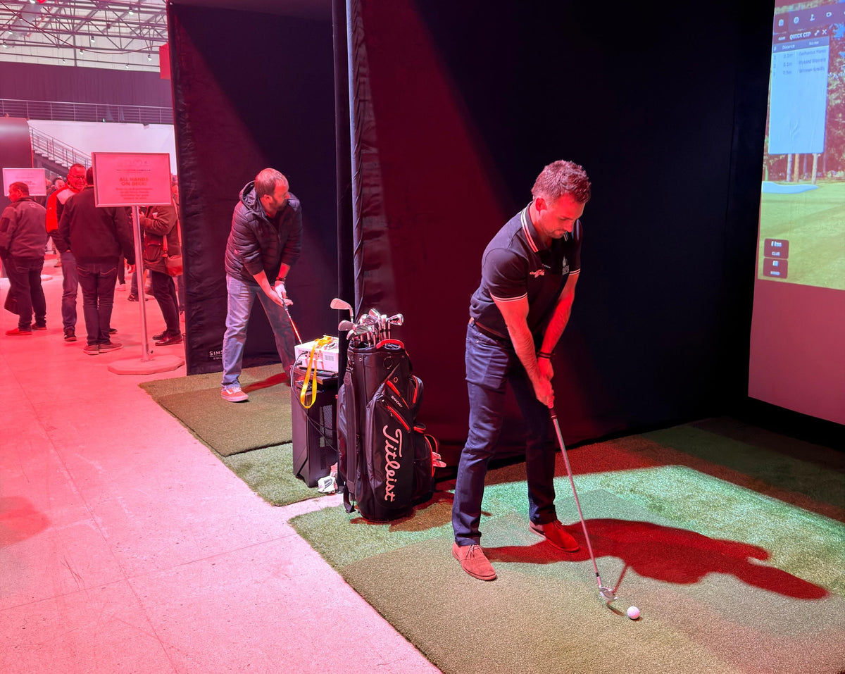 Dual bay indoor golf simulator rental for corporate activations